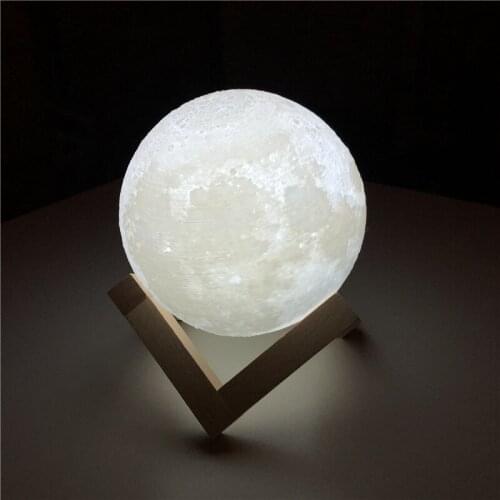 3D Print Moon Light Colorful Change Moon Globe Lamp Moon Night Cosplay Model Figure Luna Moon Night Light Home Decor
