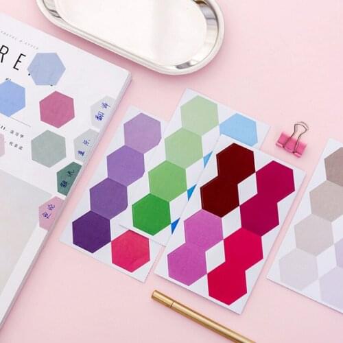4packs/lot Creative Gradient Index Classification Note Stickers Study Office Supplies Planner Stickers Notepad kawaii Stationery