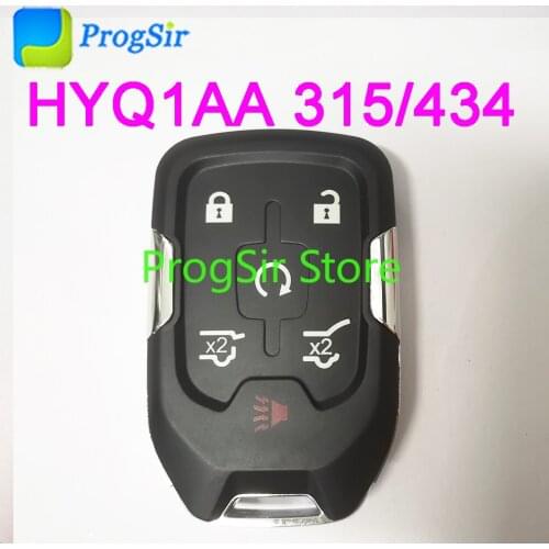 6 Button 315MHz 434MHz Remote for Chevrolet Suburba Tahoe For GMC Yukon 2015~2020 FCCID: HYQ1AA With ID46