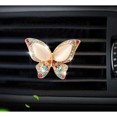 Butterfly Car Air Outlet Perfume Clip Air Freshener Holder Solid Aromatherapy Decorative Clip