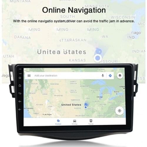 10 Inch HD Car Radio Android 10.0 Din Car Radio Video Player Universal Auto Stereo Receiver GPS MAP For Toyota Prado 14-17