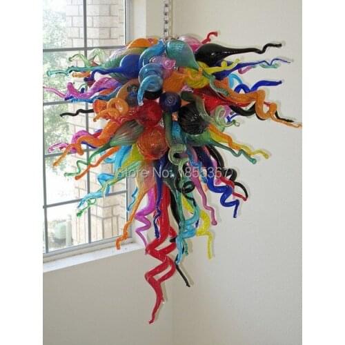 Free Shipping High Quality Blown Modern Chandelier Light Ceiling Colorful