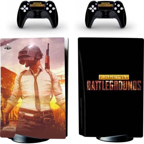 PUBG PS5 Standard Disc Edition Skin Sticker Decal Cover for PlayStation 5 Console and 2 Controllers PS5 Skin Sticker