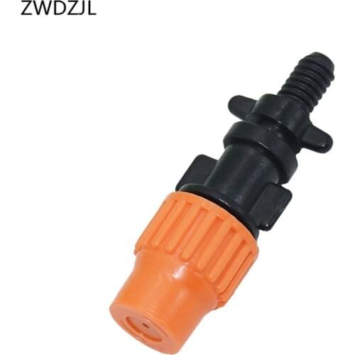 Garden water nozzle Threaded connector watering sprinklers Atomization adjustable Orange Irrigation Sprinkler 10Pcs