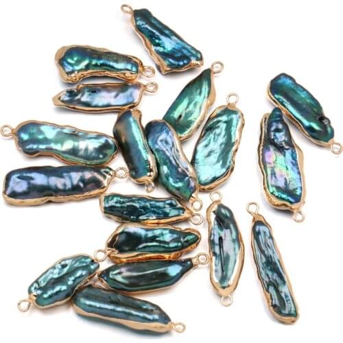 Natural Freshwater Pearl Pipa Bead Pearl Pendants For jewelry making DIY Accessories Fit Necklaces Size 9x23-10x26mm