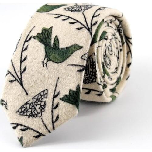 2020 New Cotton Tie Mens 6cm Korean Version of The British Yarn Dyed Jacquard Flower Animal Necktie Gifts for Men