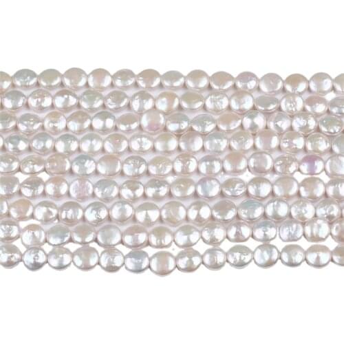 Wholesale 12-13mm Natural Freshwater Strands Coin Shape Pearl