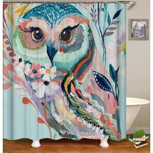 Peacock Aninal 3D Print Shower Curtain for Bathroom Bath Screens Waterproof Polyester Customized Bath Decoration
