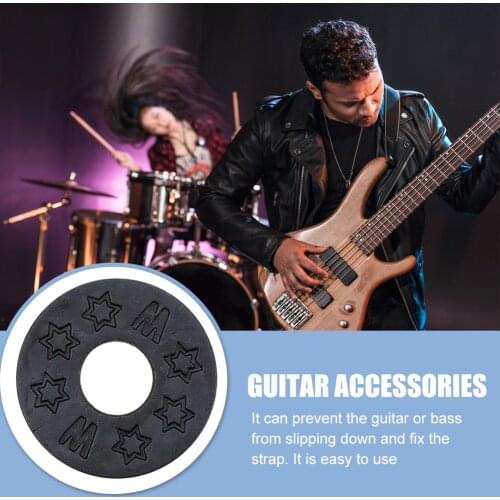 Rubber Non Slip Guitar Strap Locks Blocks Guitar Strap Lock Guitar Parts for Acoustic Electric Guitar Bass
