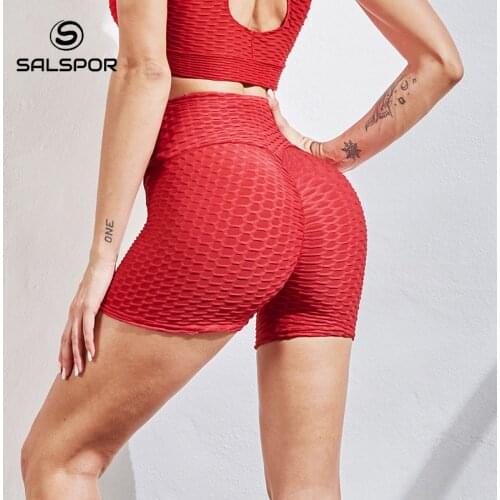 SALSPOR Fitness Anti Celulite Short Leggings Push Up Women High Waist Skinny Sports Gym Casual Seamless Women Slim Legggins