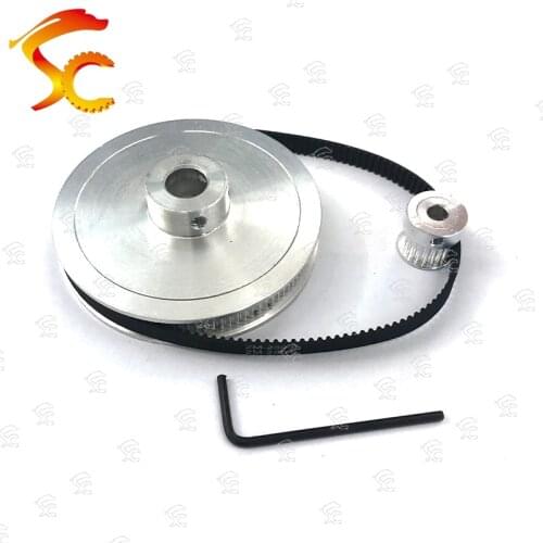 1set Timing Belt Pulley GT2/2M 100teeth 20teeth Reduction 5:1/1:5 3D printer parts belt width 6mm Bore 8&5mm,GT2/2M-280-6MM belt