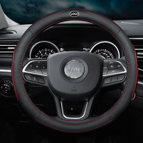 No Smell Thin Car Genuine Leather Steering Wheel Covers for Jeep Grand Cherokee ZJ WJ WK WK2 WL Patriot Accessories