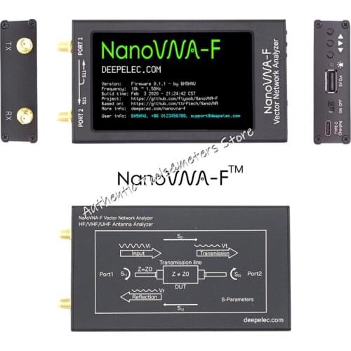 NEW NanoVNA NanoVNA-F Vector Network Antenna Shortwave Analyzer MF HF VHF UHF Genius 4.3" Screen 50KHz~1.5GHz