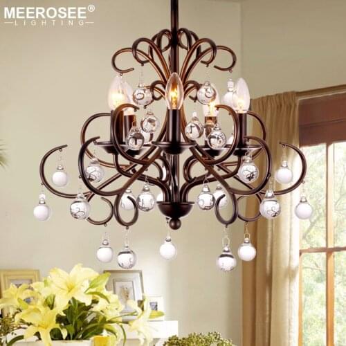 Vintage Crystal Chandelier Lamparas New Arrival Crystal Suspension Light Fixture for Household Decoration Cafe Restaurant Lustre