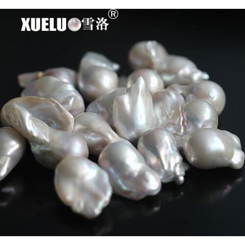 XUELUO 1Pearl/Pack 30-35mm White Supper Large Nucleated Fireball Irregular Baroque Natural Freshwater Loose Pearl Beads for diy