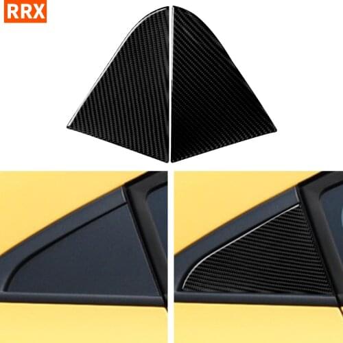Carbon Fiber Rear Window Triangle Sticker Glass Panel Cover Vehicle Decoration For Chevrolet Cruze 2009-2015 Car Accessories