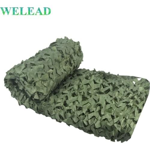 WELEAD 1.5 m Reinforced Camouflage Nets Green for Garden Outdoor Awning Gazebo Canopy Hiding Camo Network Shading Car Cover Mesh