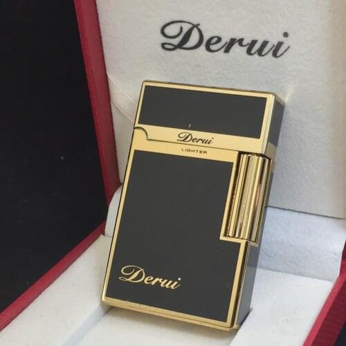 2021 Business Lighter Grinding Wheel Cigarette Lighter Metal Butane Gas PING Bright Sound No Gas With Box For Mens Gifts