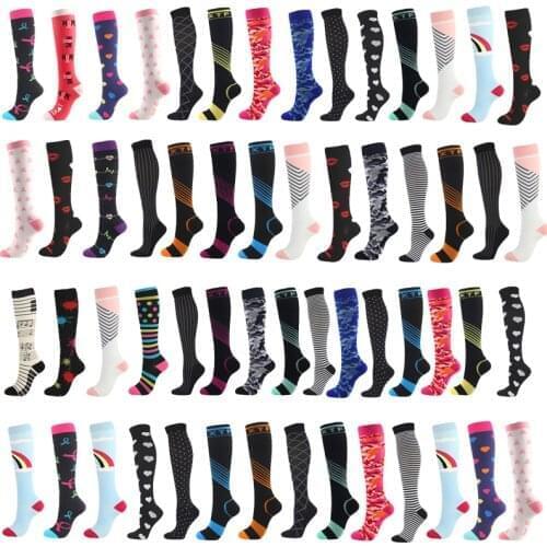 58 Styles Unisex Compression Stockings Cycling Socks Suitable For Puffiness Diabetes Varicose Veins Marathon Running Socks