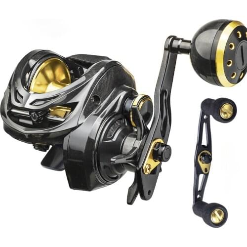 9+1BB 6.3:1 Baitcasting Reel TDC Carbon Fiber Body Max Drag 16KG Carretilha Pesca Metal Handle Grip Saltwater Fishing Reel 2021