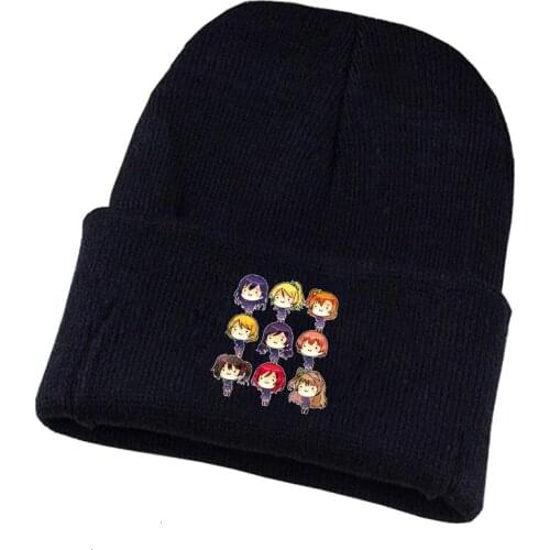Anime lovelive Knitted hat Cosplay hat Unisex Print Adult Casual Cotton hat teenagers winter Knitted Cap