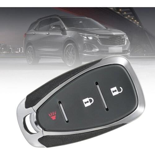 B176 Remote Key Shell Stable Performance Full Protection Black Premium 3 Buttons Key Fob Case for Chevrolet Equinox/Sonic/Spark