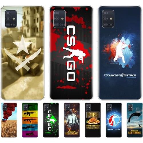Silicon phone cover case for samsung galaxy A51 A31 A41 A71 A01 A81 A91 A30S A20S A50S M30S M40S coque Counter Strike CS GO PUBG