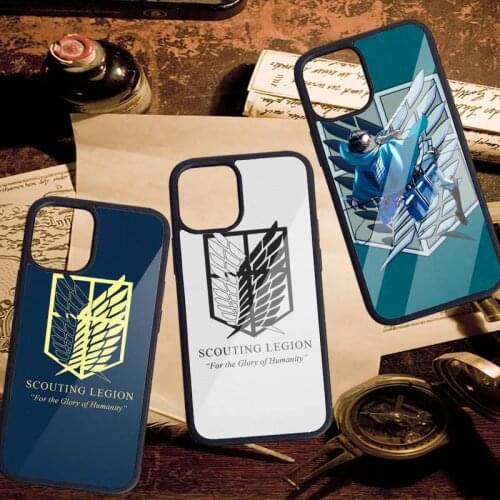 Anime Japanese attack on Titan Phone Case PC for iPhone 11 12 pro XS MAX 8 7 6 6S Plus X 5S SE 2020 XR
