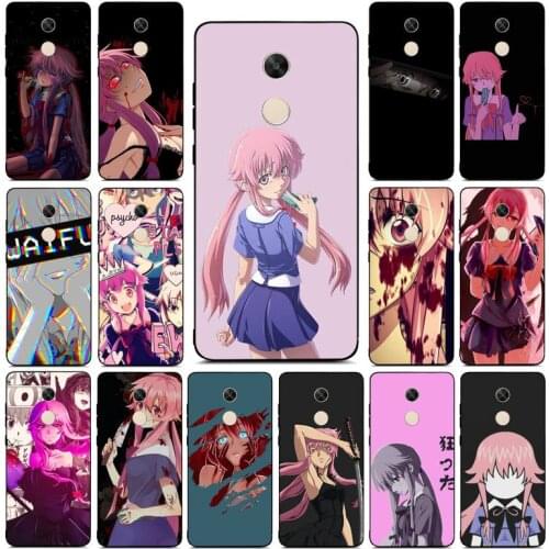 Yinuoda Anime Mirai Nikki Future Diary Phone Case for RedMi note 4 5 7 8 9 pro 8T 5A 4X case