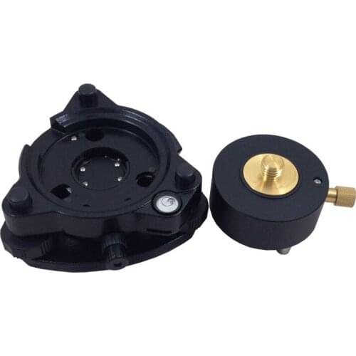 Black Three-Jaw Tribrach T5 Fixed Adapter 5/8"11with Optical Plummet For Total Station Prism GPS RTK Fixed Install