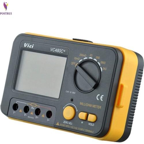 Digital Milliohm Meter High Precision Multimeter Digital Milli-ohm Multimeter Low Resistance Tester VC480C