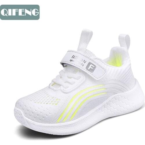 2021 Children Shoes Light Weight Running Shoe Fashion Sneakers Footwear Breathable Kids White Tennis Walking Sneaker Cute Girls