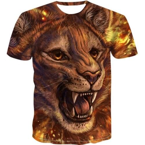 Men 'S T -Shirt 3d Harajuku Wolf Cool T -Shirt Summer Gray And White Fashion Short Sleeve Tops Unisex Round Neck T Shirt