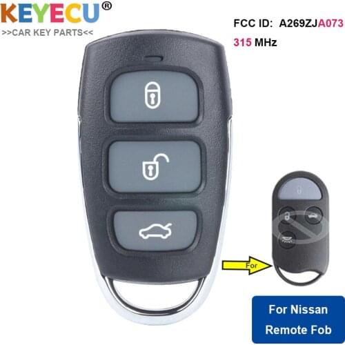 KEYECU Upgraded Remote Control Car Key for Nissan 300ZX for Infiniti G20 J30 Q45, Fob 4 Buttons - 315MHz - FCC ID: A269ZJA073