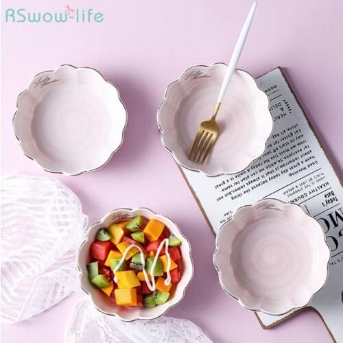 Creative Ceramic Fruit Salad Breakfast Dessert Bowl Childrens Supplementary Small Bowls Dessert Tray Restaurant Supplies Plates