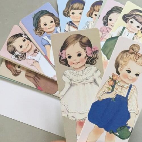 Lovely Baby Girl Paper Bookmark for Book, 30sheets/set Cute Book Paper Clips, Lovely School Stationery Supplies