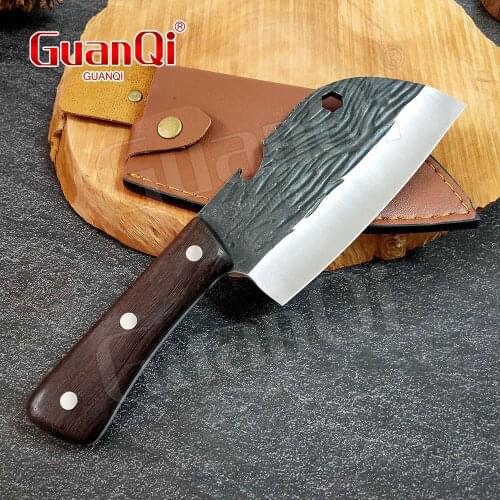 Stainless Steel Butcher Knife Handmade Cleaver Fishing Knife Sharp Slaughter Boning Knife Outdoor Hunting Knife Camping Gear