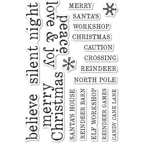 Christmas Tiles Transparent Clear Silicone Stamp/Seal for DIY scrapbooking/photo album Decorative clear stamp sheets FXL0403