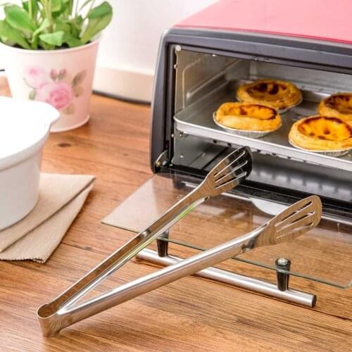 Stainless Steel Food Tongs Kitchen Utensils Buffet Cooking Tool Anti Heat Bread Clip Pastry Clamp Barbecue Kitchen Tongs Steel