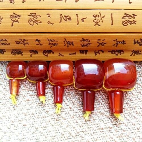 Red Agate Tibetan Three-Way Buddha Head DIY Pearl Tower Hand Chain Star-Moon Bodhi Accessories