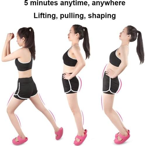 Swing slippers four seasons anti-skid slope heel Yaoyao particles massage thick bottom fitness shoes