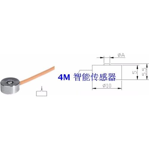 High precision miniature force measuring sensor Cylindrical force measuring sensor Weighing force sensor 4MFS-02