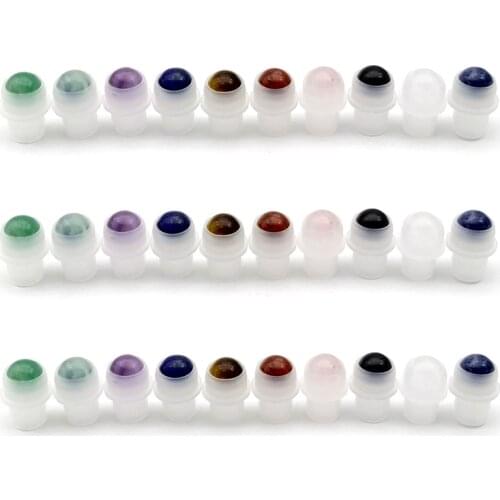 1pcs Natural Gemstone Roller Ball For 5ml 10ml Thick Essential Oil Roll On Bottles