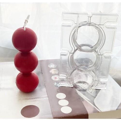 3D Plastic Candle Mold Mini Ball Shaped DIY Mould For Plaster Crafts Epoxy Resin Molds Chocolate Pastry Cake Handmade Soap Mould