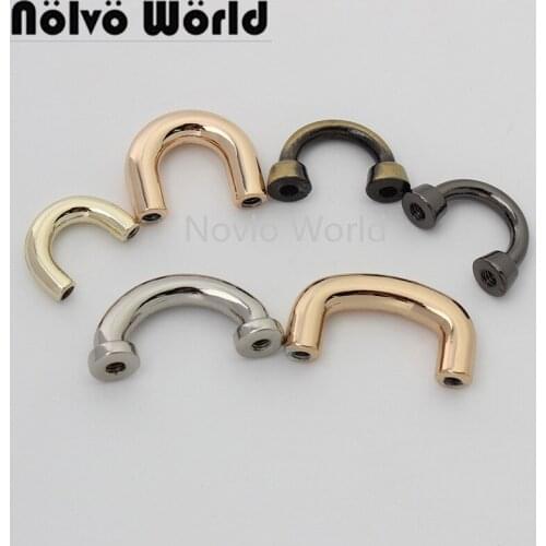 50 pieces 5 sizes 6 colors 9-9-11-15-16mm inner metal arch bridge for chain bags connector handbag accessories decorative