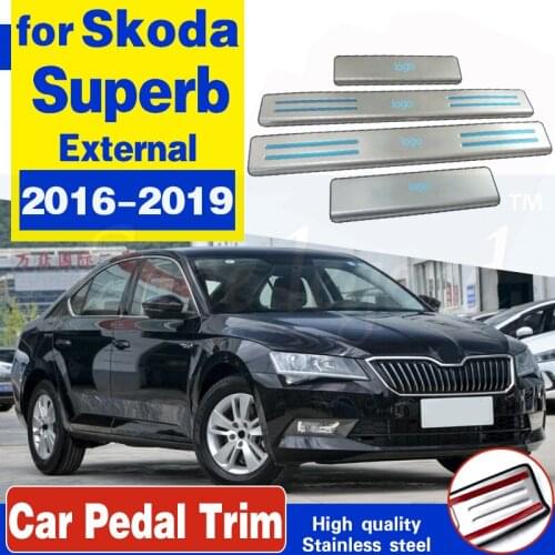 Car styling For Skoda superb 2016-2019 High quality stainless steel Scuff Plate/Door Sill Door Sill accessories Car-styling