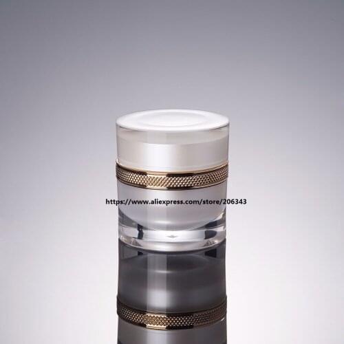 50G pearl white acrylic jar for cream/essence/moisturizer/gel /mask/art nail/skin care pot for cosmetic packing plastic jar
