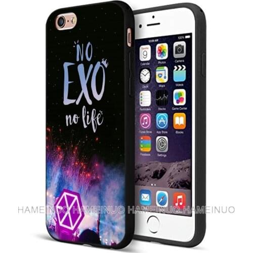 Black tpu case for iphone 5 5s SE 2020 6 6s 7 8 plus X 10 XR XS 11 pro MAX silicon cover case Kpop exo Lucky one