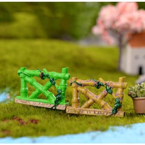 ZOCDOU 1 Piece Enclosure wood Bounding Wall Pen Sheepfold Pigpen Position Fence Small Figurine Crafts Ornament DIY Miniatures