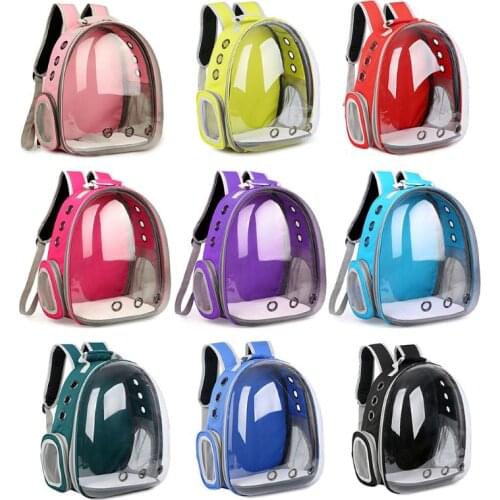 Breathable Transparent Capsule Pet Cat Puppy Travel Space Backpack Carrier Bag